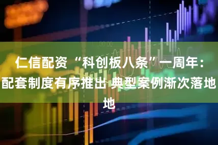 仁信配资 “科创板八条”一周年：配套制度有序推出 典型案例渐次落地