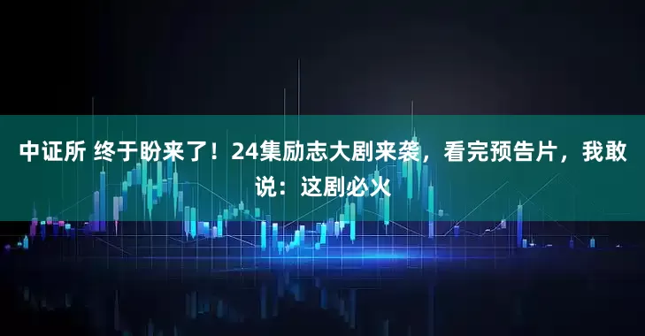 中证所 终于盼来了！24集励志大剧来袭，看完预告片，我敢说：这剧必火