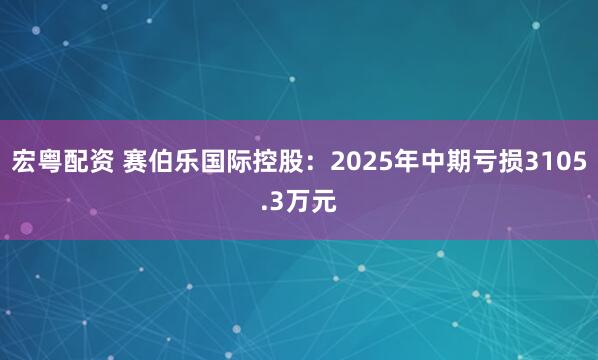 宏粤配资 赛伯乐国际控股：2025年中期亏损3105.3万元