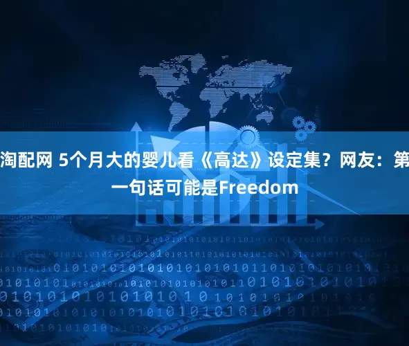 淘配网 5个月大的婴儿看《高达》设定集？网友：第一句话可能是Freedom